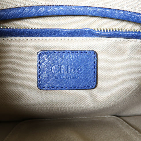 Chloe GHW Shoulder Bag 3S1093-934 Calfskin Leather Blue