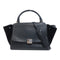 CELINE SHW Trapeze 2 Way Shoulder Bag Handbag Calfskin Leather Black