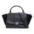 CELINE SHW Trapeze 2 Way Shoulder Bag Handbag Calfskin Leather Black