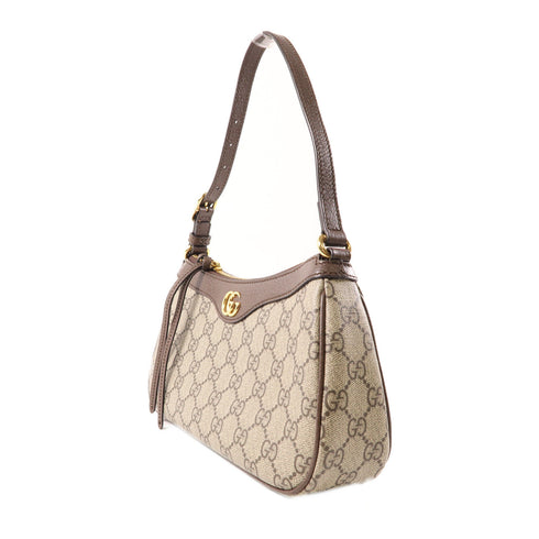 GUCCI GG GHW Ophidia 2 Way Bag 735145 Coated Canvas Brown