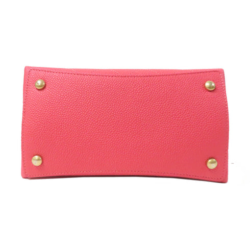 CHANEL Quilted CC GHW Bolsa CC Drawstring 2 Way Bag Handbag Calfskin Pink