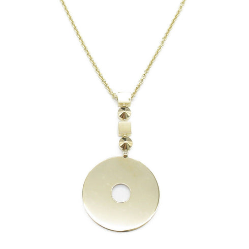 BVLGARI Lucia Pendant Necklace 18K Yellow Gold 15.2g