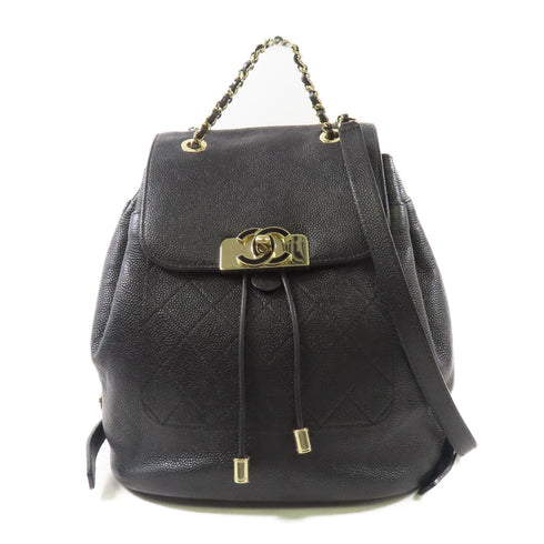 CHANEL CC GHW Backpack Rucksack Calfskin Leather