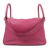 HERMES PHW Lindy 30 2 Way Bag Clemence Leather Tosca