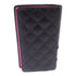 CHANEL Quilted CC Cambon Long Wallet Calfskin Leather Black Pink