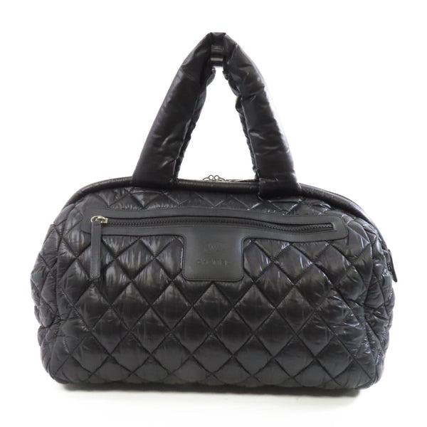 CHANEL CC SHW Coco Cocoon Handbag Nylon Black