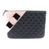 CHANEL Quilted CC GHW Clutch Bag Lambskin Leather Pink/Black