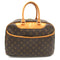 LOUIS VUITTON LV GHW Deauville Hand Bag M47270 Monogram Brown v1