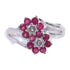 JEWELRY Ruby Diamond Ring US#7 18K White Gold