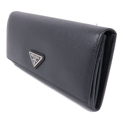 PRADA SHW Long Wallet 1MH132 Saffiano Leather Black