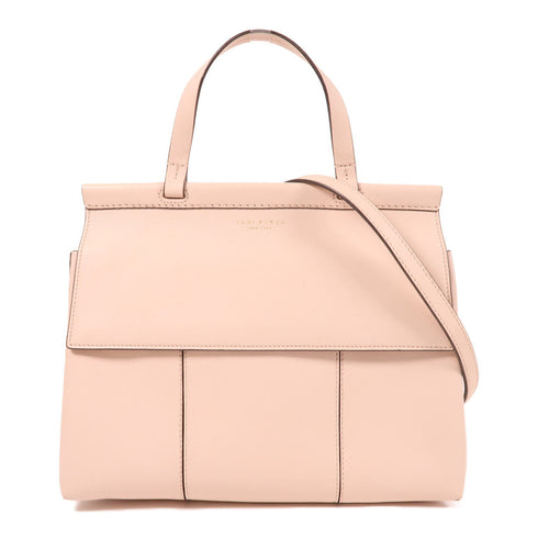 Tory Burch GHW 2 Way Shoulder Bag Calfskin Leather Pink v1