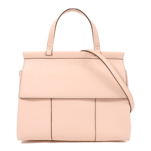 Tory Burch GHW 2 Way Shoulder Bag Calfskin Leather Pink v1