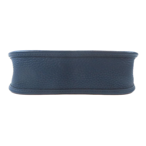 HERMES PHW Evelyne TPM Shoulder Bag Clemence Leather Bleu De Prusse/Blue