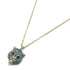 GUCCI GG Le Marché des Merveilles Blue Topaz Necklace 18K Yellow Gold 925 S...