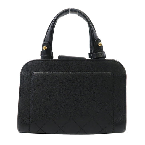 CHANEL Quilted CC GHW Mini Cruise 2 Way Bag Handbag A93731 Calfskin Black