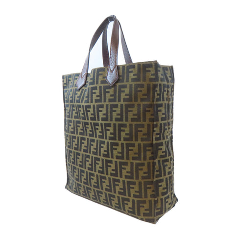 FENDI Zucca Tote Bag Handbag Shoulder Bag 8BH263-QOM Canvas Brown