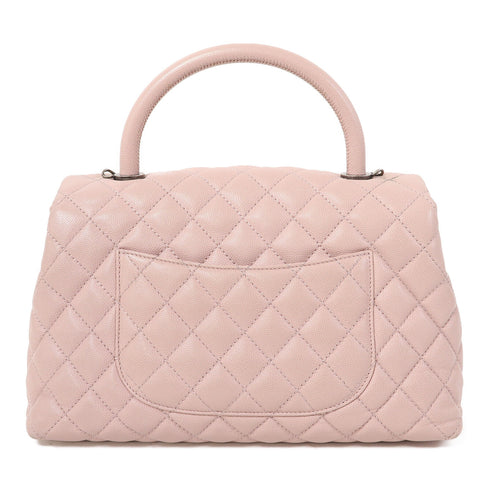 CHANEL Quilted CC SHW Coco Handle 2 Way Chain Shoulder Bag Calfskin Leather Pink