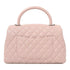 CHANEL Quilted CC SHW Coco Handle 2 Way Chain Shoulder Bag Calfskin Leather Pink