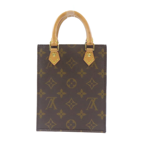 LOUIS VUITTON LV GHW Petit Sac Plat 2 Way Shoulder Handbag M81295 Monogram Brown