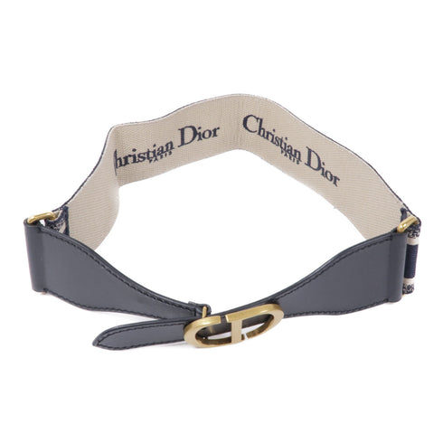 Christian Dior CD GHW Belt Canvas Blue White