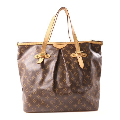 LOUIS VUITTON LV GHW Palermo GM 2 Way Shoulder Handbag M40146 Monogram Brown