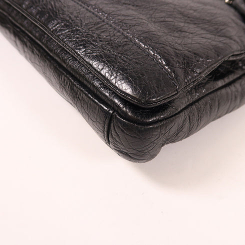 BALENCIAGA SHW 2 Way Shoulder Bag Calfskin Leather Black lux