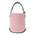 Delvaux SHW Pin Mini Bucket Hand Bag Taurillon Soft Pink/Green