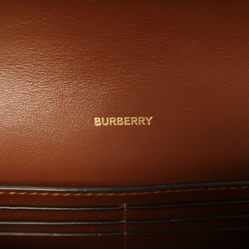 BURBERRY GHW Shoulder Bag Calfskin Leather Brown/Black
