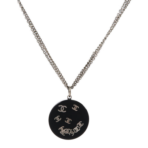 CHANEL CC Necklace 12/A PVC Black