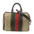 GUCCI GG GHW 2 Way Shoulder Boston Bag 247205 Canvas Leather Brown