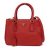 PRADA GHW Galleria Saffiano Bag 2 Way Shoulder Bag Calfskin Leather Red