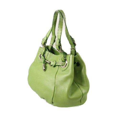 FENDI SHW Shoulder Bag 8BR595 Calfskin Leather Green