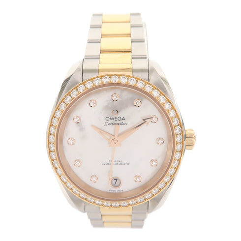 OMEGA Seamaster Aqua Terra Automatic Watch 18K Gold/Stainless Steel Pearl