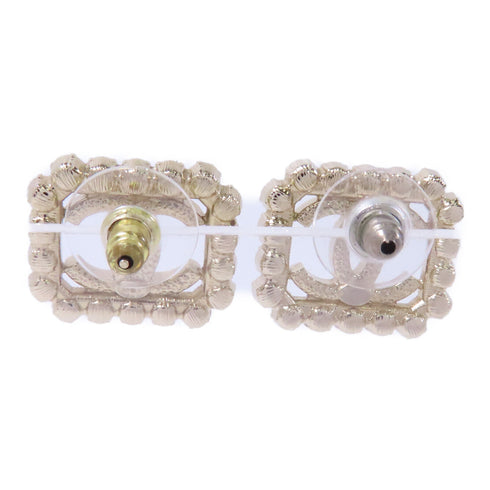 CHANEL CC Earrings Accessories ABB852 Metal PVC Gold Transparent