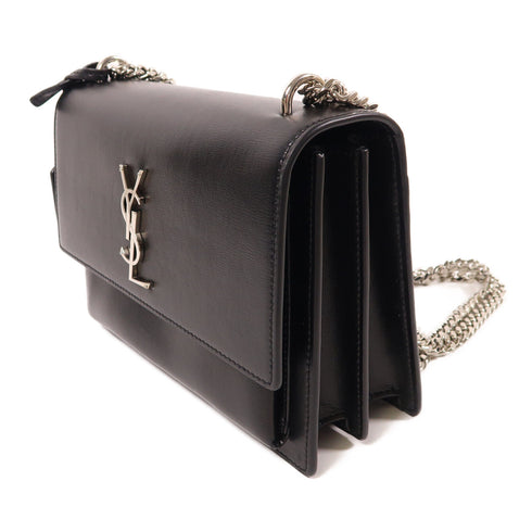 SAINT LAURENT YSL SHW Sunset Medium Chain Shoulder Bag 442906 Calfskin Leather