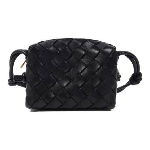 BOTTEGA VENETA BV GHW Shoulder Bag 680254V1G11 Lambskin Leather Black