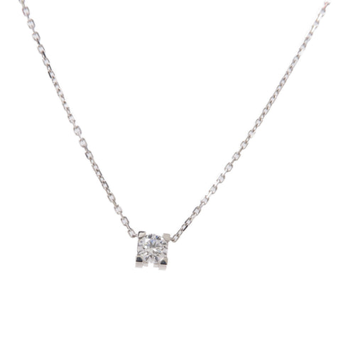 CARTIER C De Diamond Necklace 18K White Gold