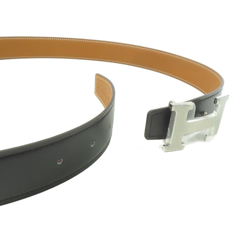 HERMES PHW Belt Togo Leather Gold/Black
