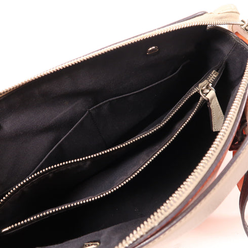 FENDI SHW By The Way 2 Way Shoulder Bag 8BL124-5QJ Calfskin Leather Orange Beige