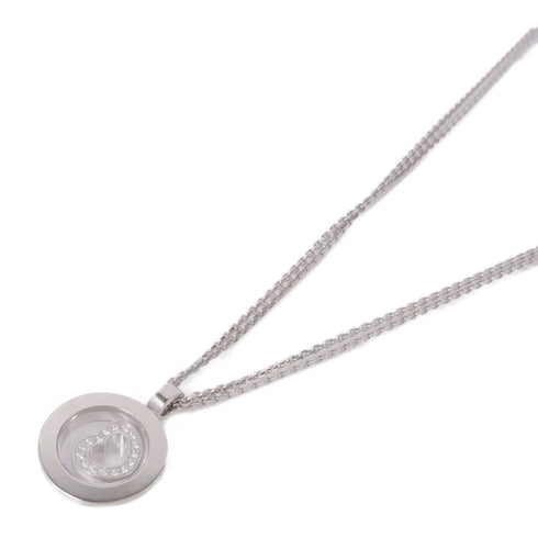 Chopard Happy Spirit Heart Diamond Necklace 18K White Gold
