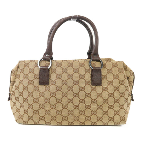 GUCCI GG SHW Mini Boston Handbag 113009 Canvas Beige