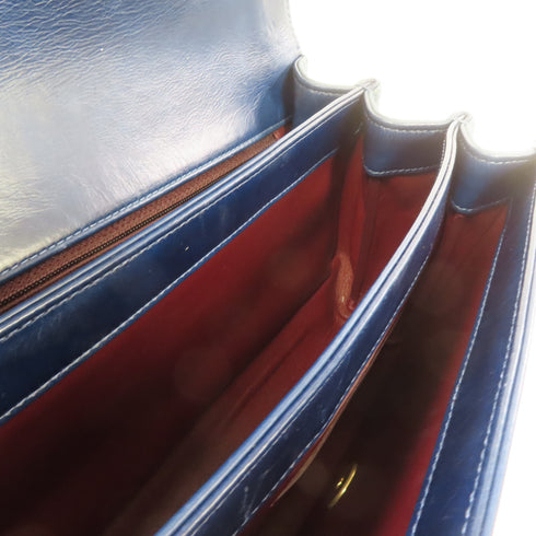 CHANEL Quilted CC GHW Chain Shoulder 2 Way Shoulder Bag Handbag Calfskin Navy