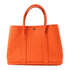 HERMES PHW Garden Party PM Tote Bag Shoulder Handbag Negonda Leather Orange