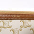 CELINE GHW Triomphe Chain Shoulder Bag Canvas Beige Brown