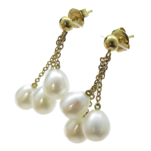 FINE JEWELRY Earrings 18K Yellow Gold/PVC Gold/White