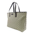 GUCCI GG SHW Tote Shoulder Bag 211120 Coated Canvas Blue Beige