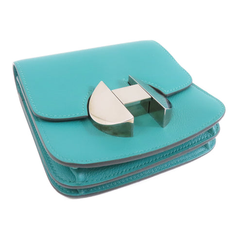 HERMES PHW 2002 Wallet Belt Bag Evercolor Leather Vert Verone Green