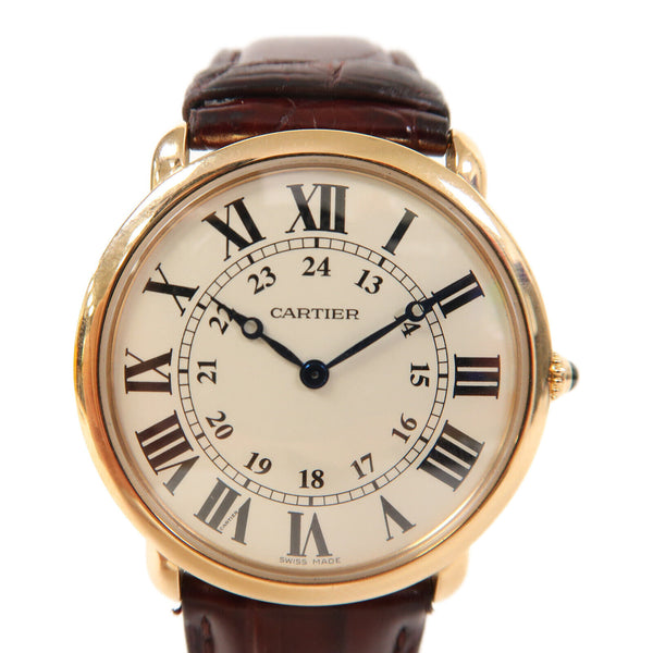 CARTIER Ronde Louis Cartier Manual Watch W6800251 18K Rose Gold White