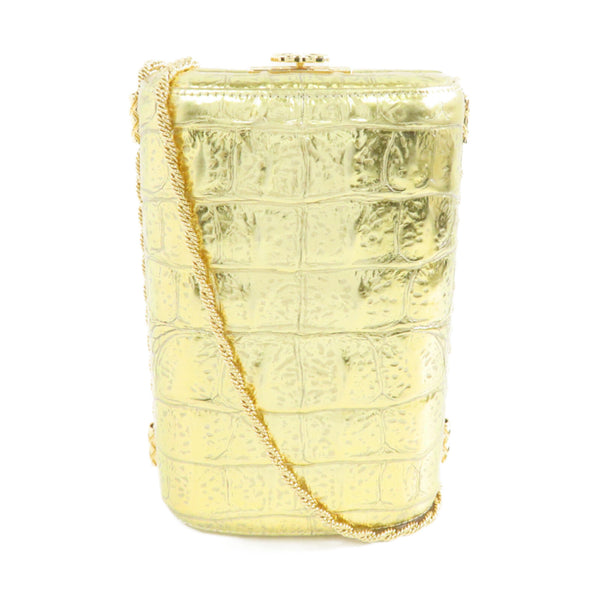 CHANEL CC GHW Chain Shoulder Bag Calfskin Leather Gold