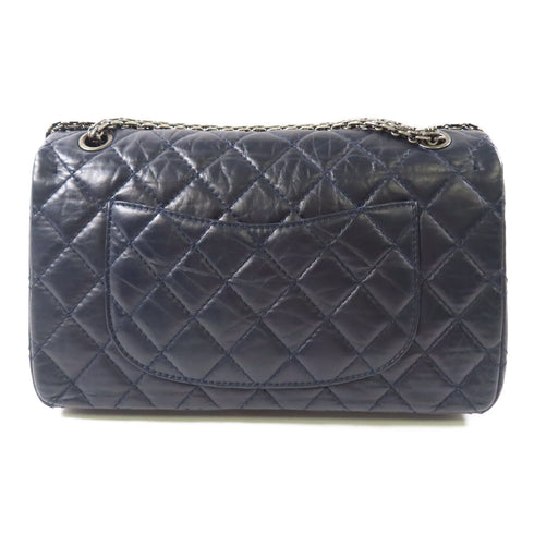 CHANEL CC Chanel 2.55 Shoulder Bag Calfskin Leather Navy Blue
